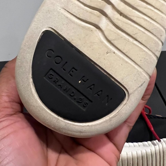 Cole Haan Black Red Lace Up Ankle Boot Shoes Waterproof Size 11B - Picture 10 of 11